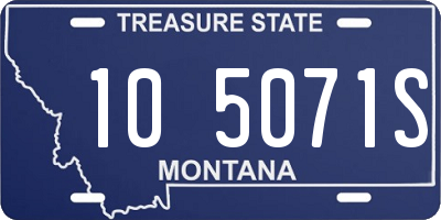 MT license plate 105071S