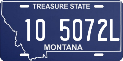 MT license plate 105072L