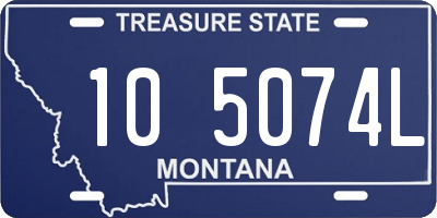 MT license plate 105074L