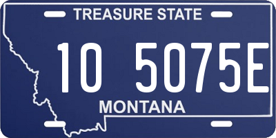 MT license plate 105075E