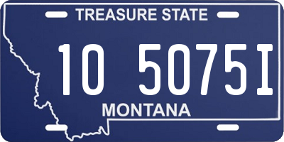 MT license plate 105075I