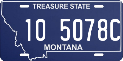 MT license plate 105078C