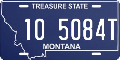 MT license plate 105084T