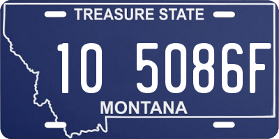 MT license plate 105086F