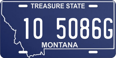 MT license plate 105086G