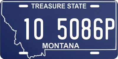 MT license plate 105086P