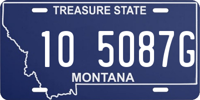 MT license plate 105087G