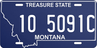 MT license plate 105091C