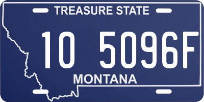 MT license plate 105096F