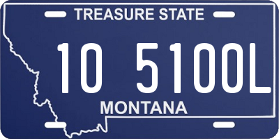 MT license plate 105100L