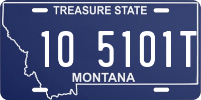 MT license plate 105101T