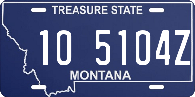 MT license plate 105104Z