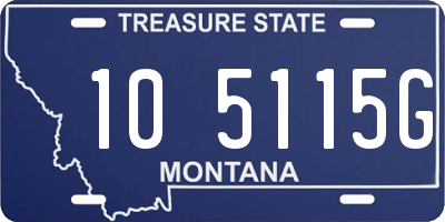 MT license plate 105115G