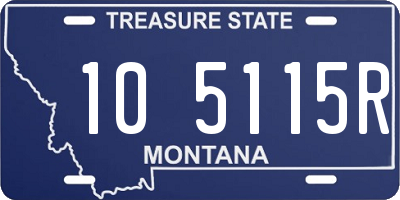 MT license plate 105115R