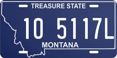 MT license plate 105117L