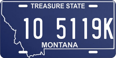 MT license plate 105119K