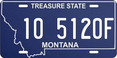 MT license plate 105120F