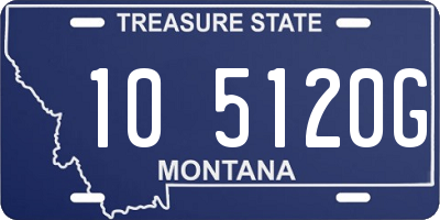 MT license plate 105120G