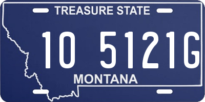 MT license plate 105121G