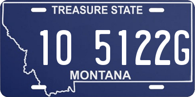 MT license plate 105122G