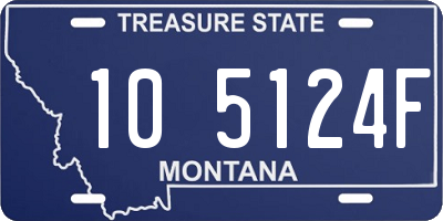 MT license plate 105124F