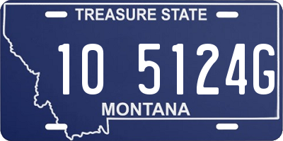 MT license plate 105124G