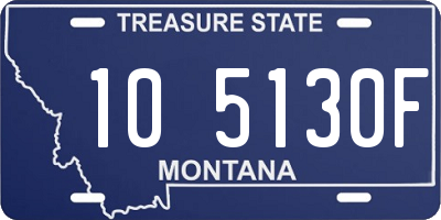 MT license plate 105130F