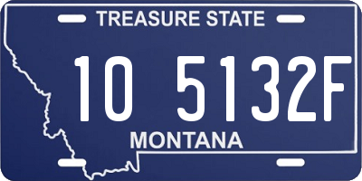 MT license plate 105132F