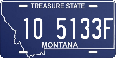 MT license plate 105133F