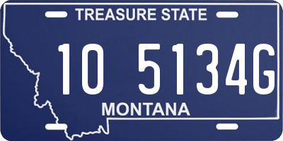 MT license plate 105134G