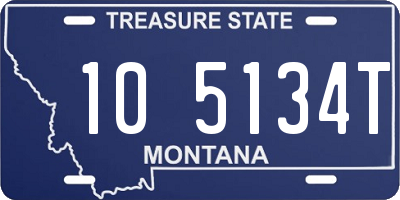 MT license plate 105134T