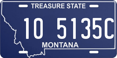 MT license plate 105135C