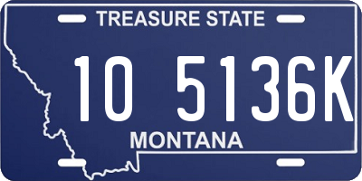 MT license plate 105136K