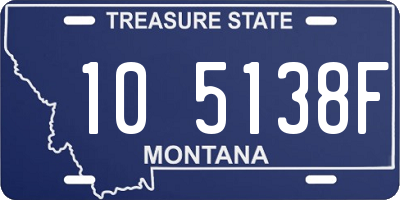 MT license plate 105138F