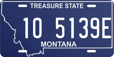 MT license plate 105139E