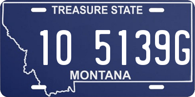 MT license plate 105139G