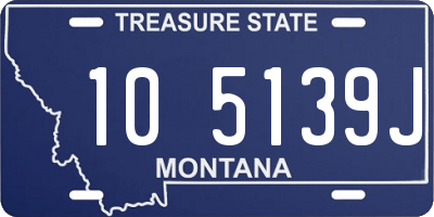 MT license plate 105139J