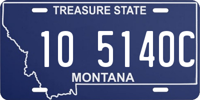 MT license plate 105140C