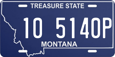 MT license plate 105140P