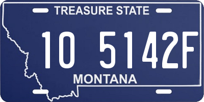 MT license plate 105142F