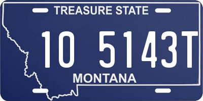 MT license plate 105143T