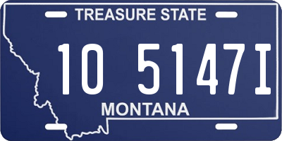 MT license plate 105147I