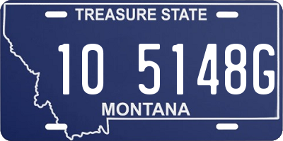 MT license plate 105148G