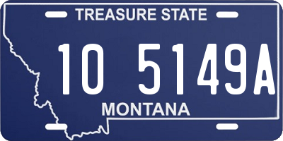 MT license plate 105149A