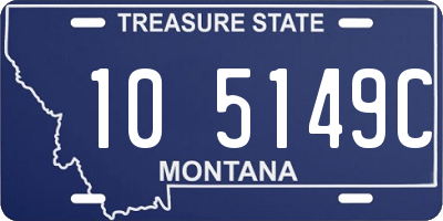 MT license plate 105149C