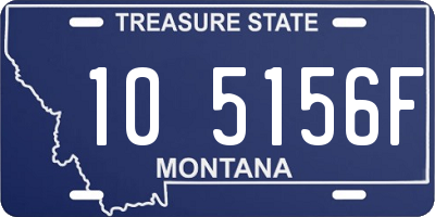 MT license plate 105156F