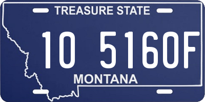 MT license plate 105160F