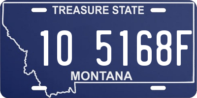 MT license plate 105168F