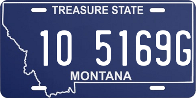 MT license plate 105169G