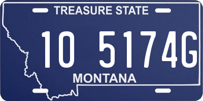 MT license plate 105174G